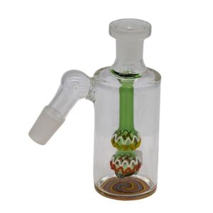 18MM DOUBLE BALL FANCY ASH CATCHER 45 DEGREE