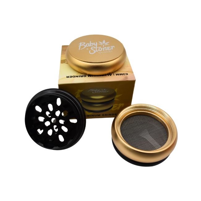 BABY STONER ALUMINIUM 63MM X 44MM GRINDER - Image 2