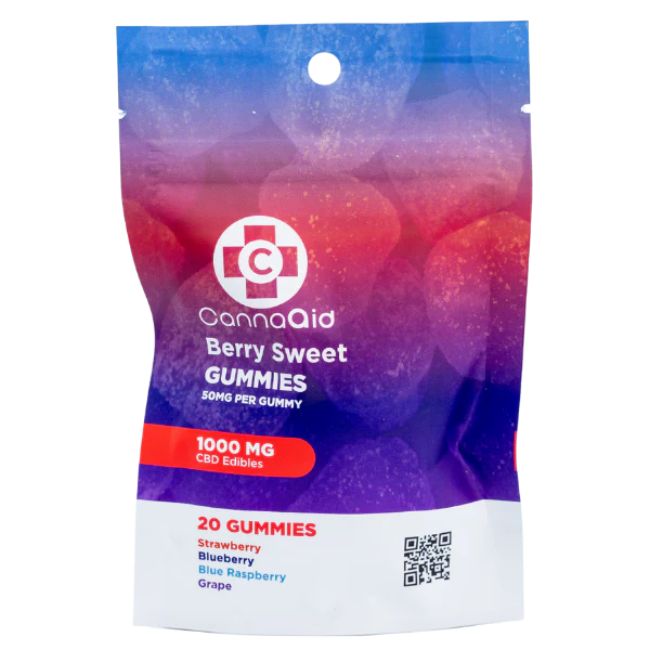 CANNAAID CBD LIVE RESIN CDT INFUSED 1000MG GUMMIES 20CT/ BAG - Image 3