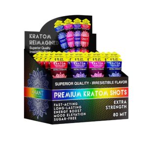 CHANT KRATOM PREMIUM SHOTS 80MG EXTRA STRENGHTT FULL SPECTRUM MIT SUGAR FREE 24CT BOX