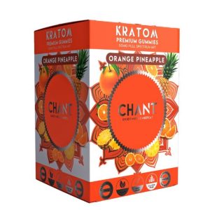 CHANT KRATOM PREMIUM GUMMIES 50MG FULL SPECTRUM MIT ORANGE PINEAPPLE 30CT/ BOX