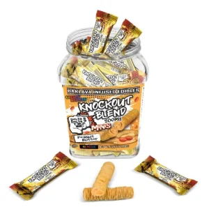 CRISPY BLUNTS MINIS KNOCKOUT BLEND D8+D9+THCP+HHC 500MG BAKLAVA INFUSED EDIBLES 40CT/ JAR