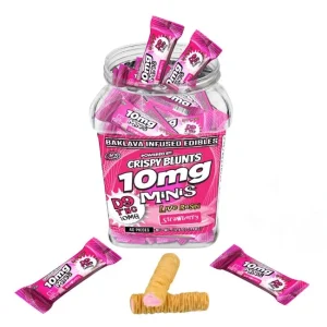 CRISPY BLUNTS MINI 10MG D9 THC LIVE RESIN BAKLAVA INFUSED EDIBLES 40CT JAR