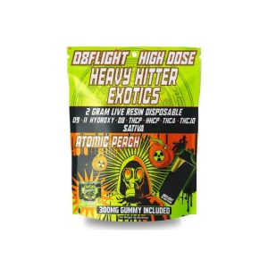 D8FLIGHT EXOTICS D9+D11+D8+THCP+HHCP+THCA+THCJD 2GM LIVE RESIN DISPO 5CT/ BOX W/ 300MG GUMMY