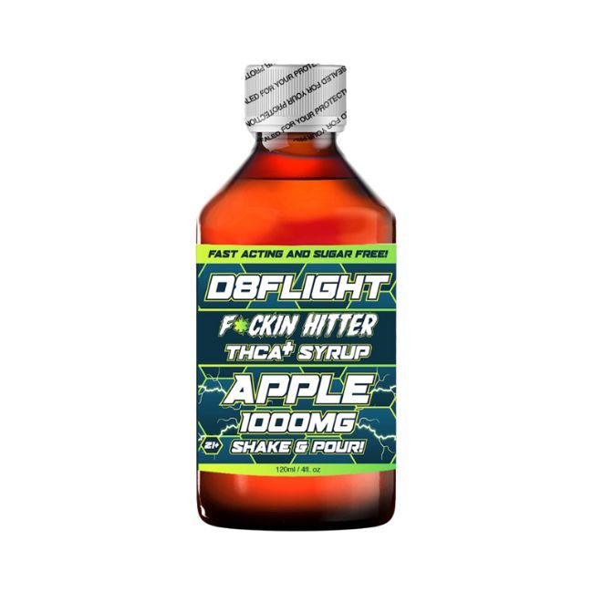 D8FLIGHT THCA 1000MG 120ML 4OZ SYRUP BOTTLE
