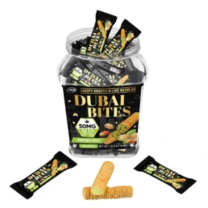 DUBAI BITES BY CRISPY BLUNTS 50MG D9 + CBD CRISPY KNAFEH & LIVE RESIN D9 EDIBLES 40CT JAR