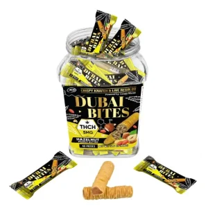 DUBAI BITES BY CRISPY BLUNTS 5MG THCH CRISPY KNAFEH & LIVE RESIN D9 EDIBLES 40CT JAR