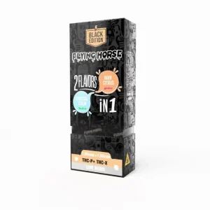 FLYING HORSE BLACK EDITION THC-P+THC-X LIVE RESIN 2 IN 1 FLAVOR 3.8GM DISPO 5CT/ BOX