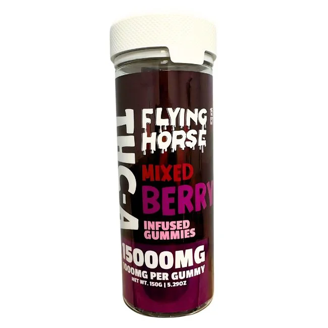 FLYING HORSE THC-A INFUSED 15000MG GUMMIES 15CT/ JAR