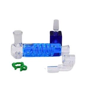 6" GYLCERIN CHILLER DUAL KIT WITH BANGER AND BOWL HAND PIPE
