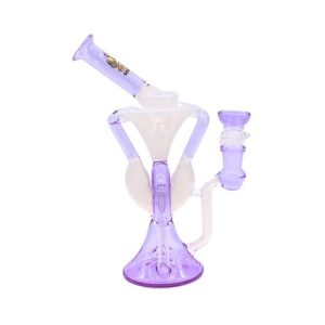 CALIBEAR GLASS 8.5'' FANCY COLOR FULL RECYCLE WATER PIPE