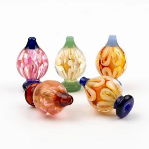 SMOQ GLASS GLOBE DESIGN CARB CAP ASSORTED COLORS