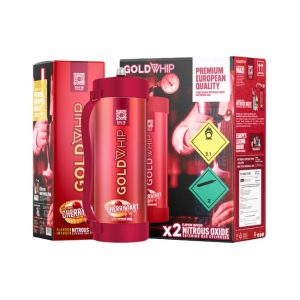 GOLD WHIP MAXI N2O 2KG / 3.3L TANK CHARGERS 2CT/ BOX