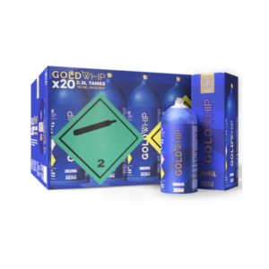 GOLD WHIP N2O 200G / 0.3L MINI TANKS ORIGINAL CHARGER 20CT/ BOX