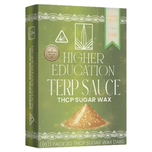 HIGHER EDUCATION TERP SAUCE THCP SUGAR WAX 2GM DABS 6CT/ BOX