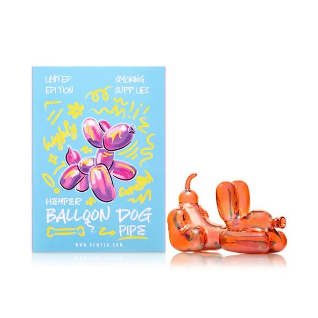 HEMPER GLASS 4.5'' BALLOON DOG HAND PIPE