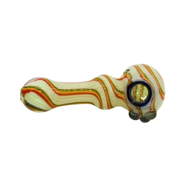 5'' HOLE GLASS SCREEN FANCY HAND PIPE