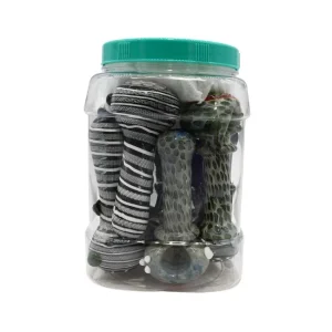 4.5'' MIX FANCY DESIGN HAND PIPE 10CT/ JAR