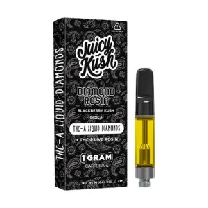 JUICY KUSH DIAMOND ROSIN THC-A LIQUID DIAMOND + THCP LIVE ROSIN 1GM CART 5CT/ BOX