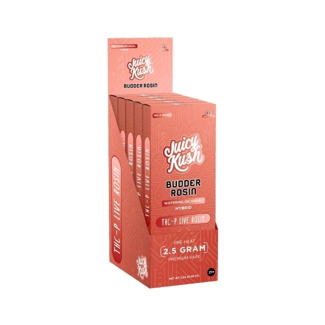 JUICY KUSH BUDDER ROSIN THC-P LIVE ROSIN 2.5GM DISPO 5CT/ BOX