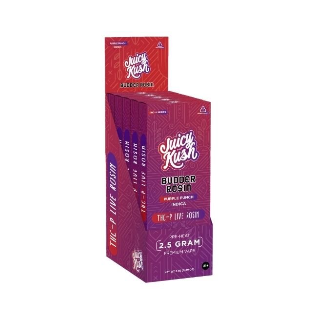 JUICY KUSH BUDDER ROSIN THC-P LIVE ROSIN 2.5GM DISPO 5CT/ BOX - Image 2