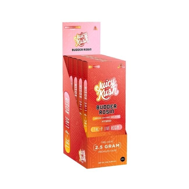 JUICY KUSH BUDDER ROSIN THC-P LIVE ROSIN 2.5GM DISPO 5CT/ BOX - Image 4