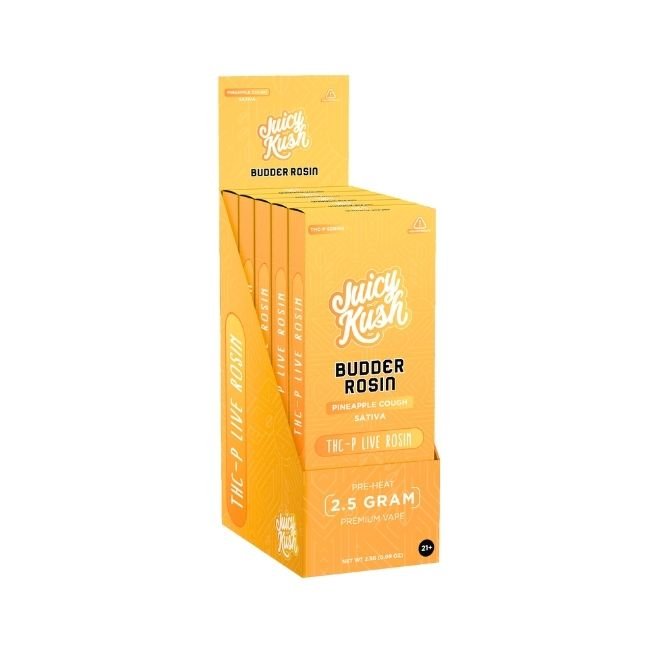 JUICY KUSH BUDDER ROSIN THC-P LIVE ROSIN 2.5GM DISPO 5CT/ BOX - Image 6