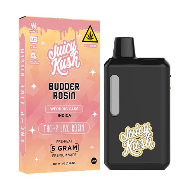 JUICY KUSH BUDDER ROSIN THC-P LIVE ROSIN 5GM DISPO 5CT/ BOX
