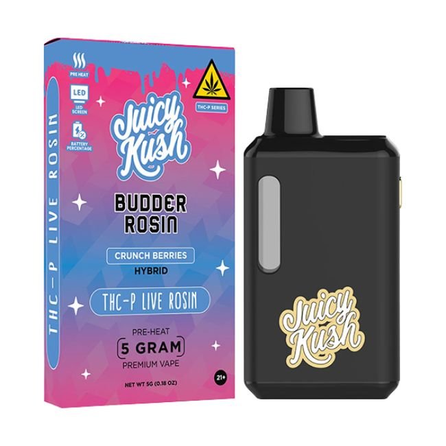JUICY KUSH BUDDER ROSIN THC-P LIVE ROSIN 5GM DISPO 5CT/ BOX - Image 2