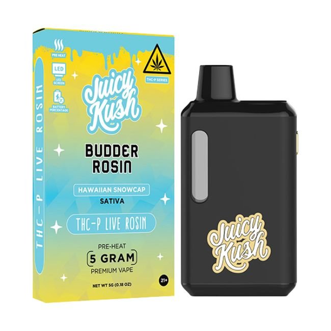 JUICY KUSH BUDDER ROSIN THC-P LIVE ROSIN 5GM DISPO 5CT/ BOX - Image 3