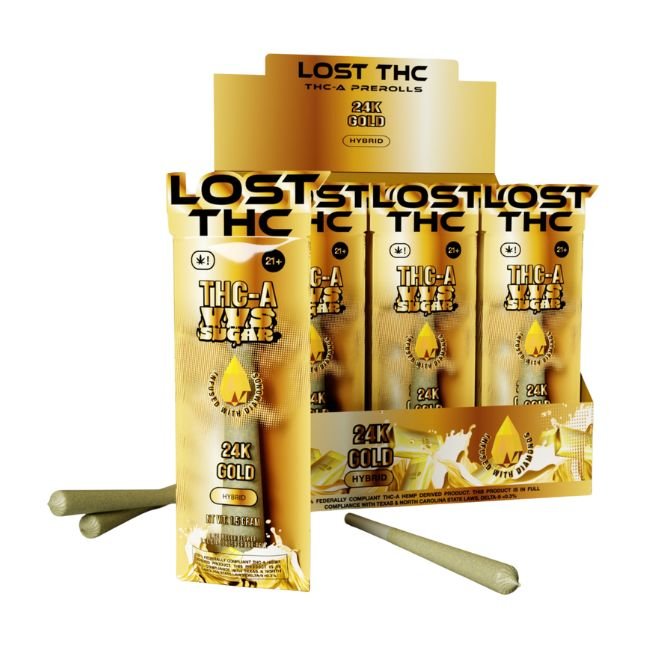 LOST THC THC-A VVS SUGAR DIAMOND INFUSED 1.5GM PRE ROLL JOINTS 30CT/ BOX
