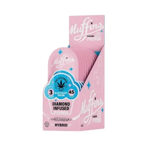 MUFFINS THCA DIAMOND INFUSED 1.5GM X 3PK PRE ROLLS JOINTS 10CT/ BOX