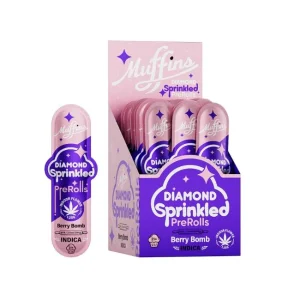 MUFFINS THCP DIAMOND SPRINKLE 1.25GM PRE ROLLS JOINTS 50CT/ BOX