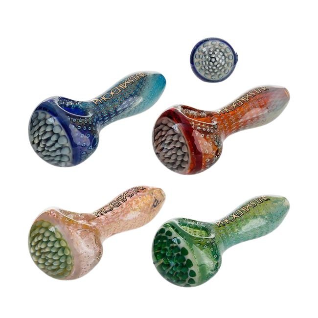 PHOENIX GLASS 4.5'' AMERICAN COLOR FANCY HAND PIPE