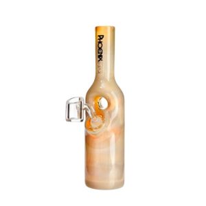 PHOENIX GLASS 8.5'' BOTTLE SHAPE FANCY TUBE WATER PIPE