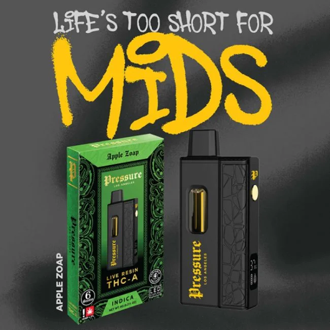 PRESSURE LIVE RESIN THC-A 6GM DISPO 5CT/ BOX