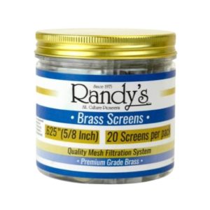 RANDYS BRASS SCREEN JAR 36 CT SCREENS TOTAL / JAR (.625 (5/8inch) BRASS SCREEN)