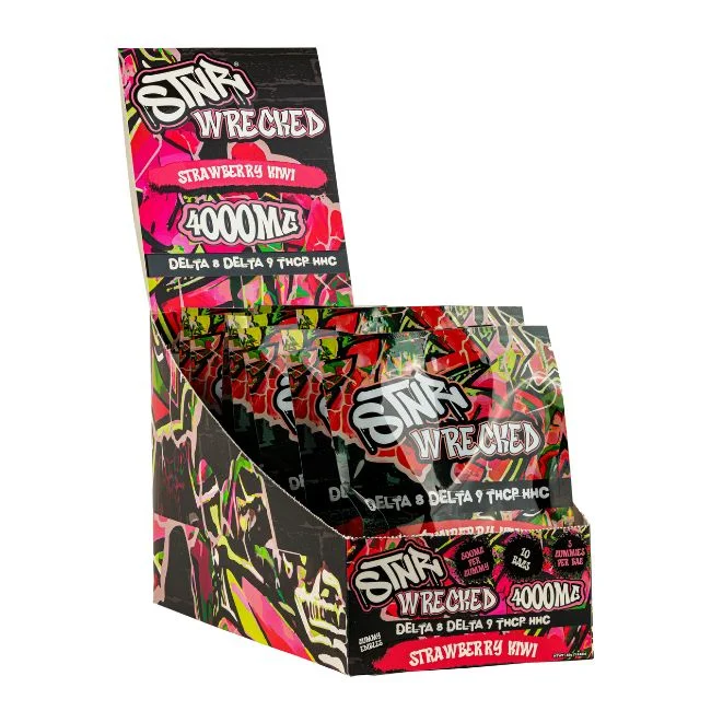 STNR WRECKED D8 + D9 + THCP + HHC 4000MG 5PK GUMMIES 10CT/ BOX