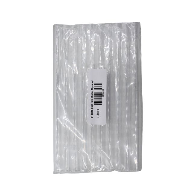 8'' CLEAR GLASS TUBE 10CT