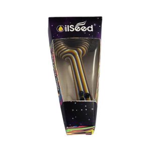 OILSEED 4" PREMIUM QUALITY 3 DOTTED DESIGN TRIPPY HAND PIPE