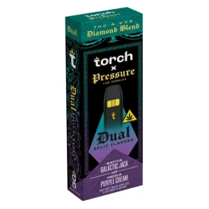 TORCH X PRESSURE THC-A VVS DIAMOND BLEND DUAL SPLIT FLAVORS 3GM DISPO 5CT/ BOX