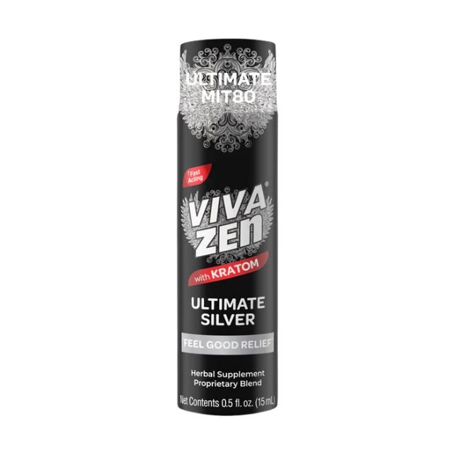 VIVAZEN ULTIMATE SILVER 2X MIT 80MG 15ML KRATOM SHOT 12CT/ BOX - Image 2