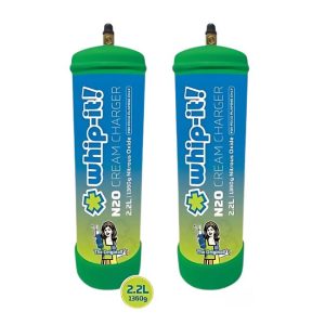 WHIP IT CYLINDER 1360G (2.2L) N2O CREAM CHARGER 2CT/ BOX