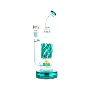 TSUNAMI GLASS 12'' TWIST PERC RECYCLER WATER PIPE