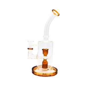 10" BEND NECK DESIGN ASSORTED COLOR GLASS WATER PIPE