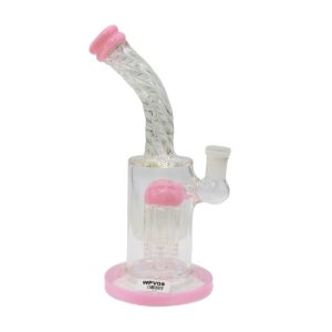 8" HANGING DISC PERC DESIGN GLASS WATER PIPE