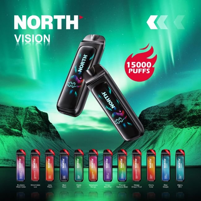 NORTH VISION 5% DISPOSABLE (75ML) 15K PUFFS 5CT/ BOX - Image 2