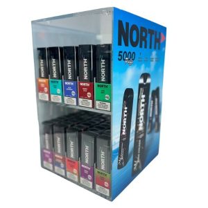 NORTH 5% DISPOSABLE ASSORTED FLAVOR (1000ML) 5K PUFFS 100CT/ DISPLAY