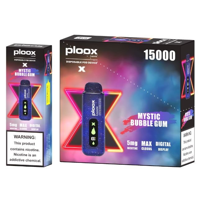 PLOOX X BY LUXPODZ 5% DISPOSABLE FOR PORTABLE HOOKAH (80ML) 15K PUFFS 5CT/ BOX - Image 8